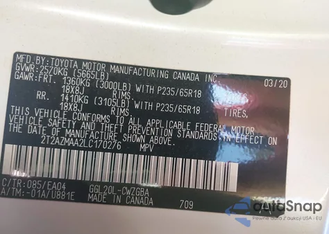 2020 Lexus Rx 350 from USA, damaged, VIN 2T2AZMAA2LC170276